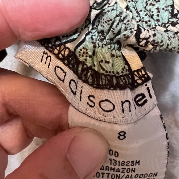 Madison Leigh Sundress Womens 8 Brown Paisley FLoral Midi Casual Boho Cottage - Picture 6 of 16